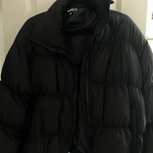 Missguided black puffer jacket